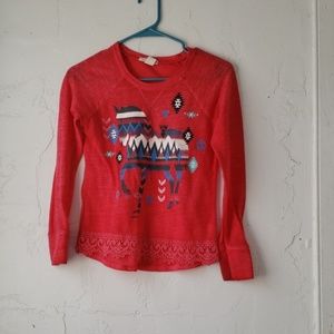 Self esteem bohimen horse top.